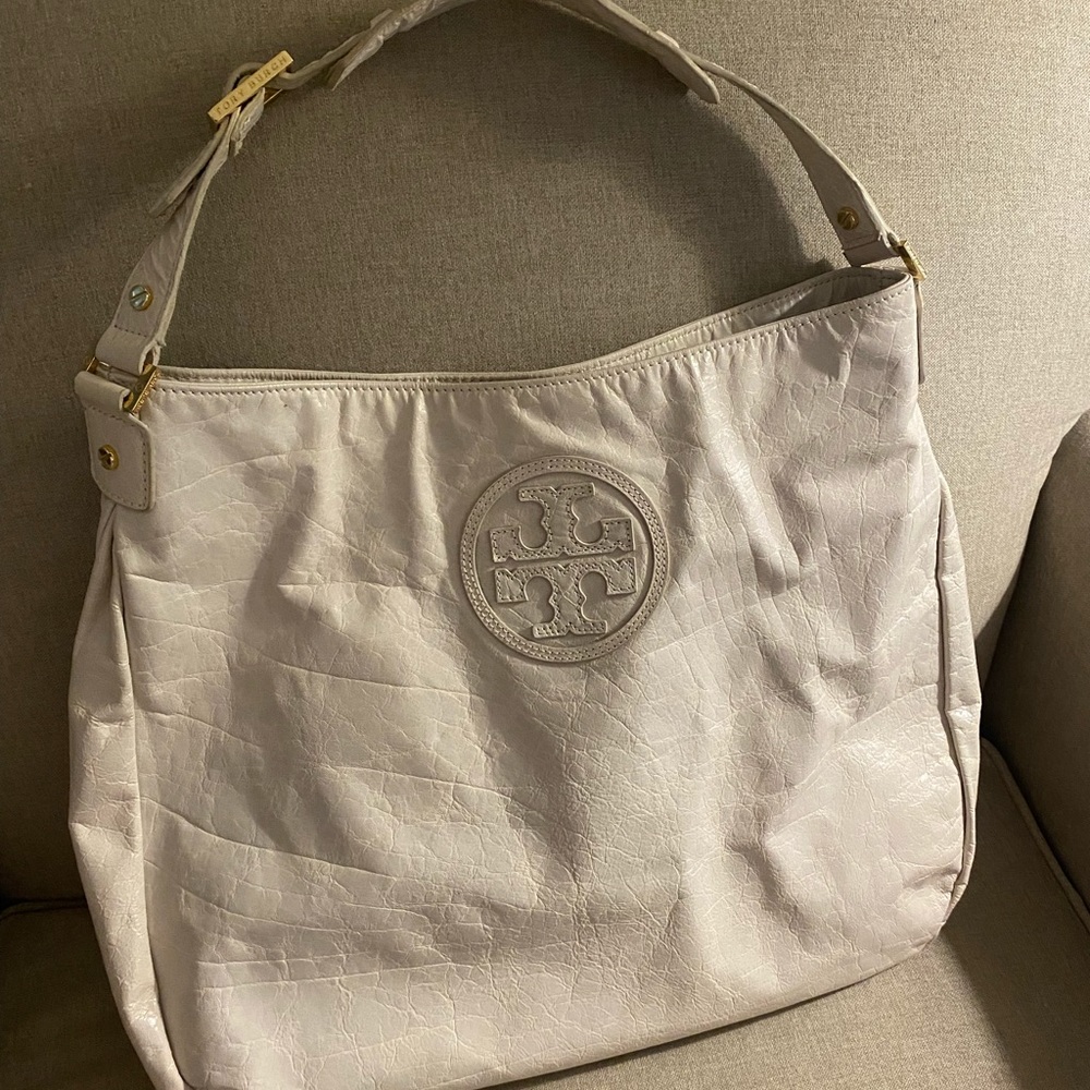 Tory Burch off white leather shoulder bag